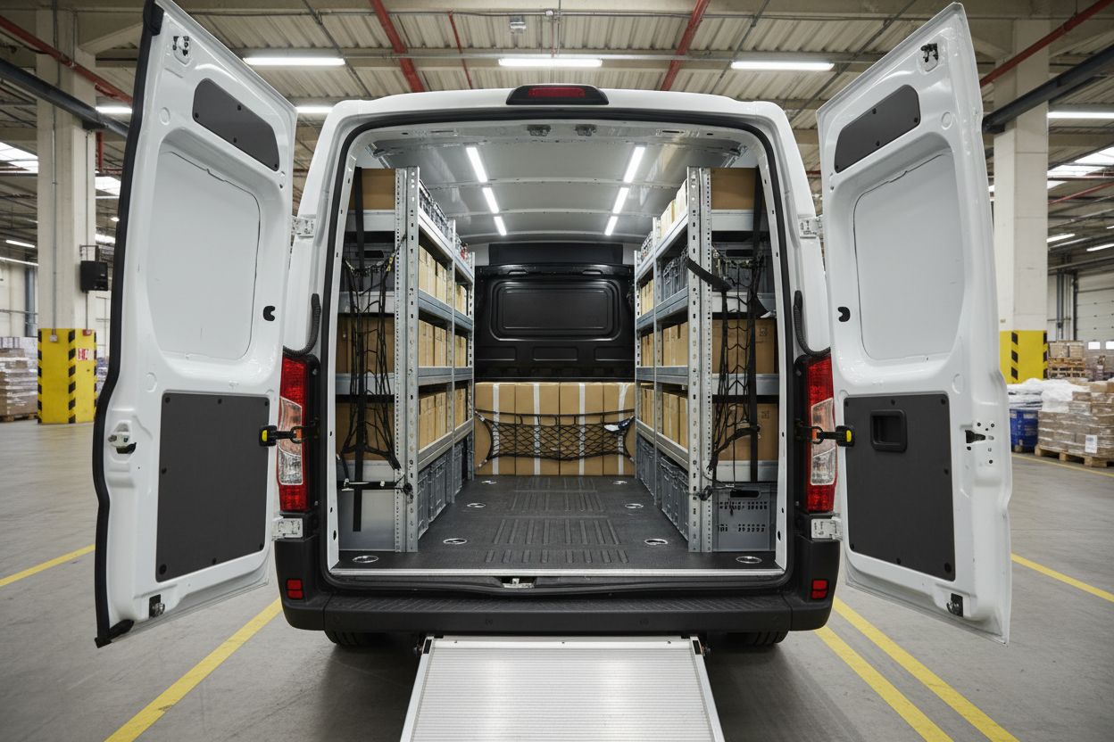 Rangement intérieur d’un véhicule utilitaire
